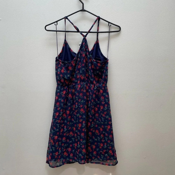 ROXY - Racer Back Blue Floral Dress - Picture 2 of 6